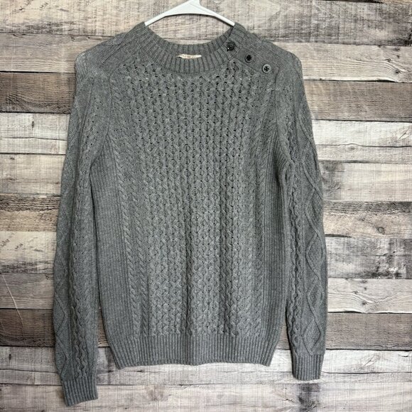 Tory Burch Gray Sweater Size Small Women’s Wool Cashmere Blend Sweater - Picture 1 of 8